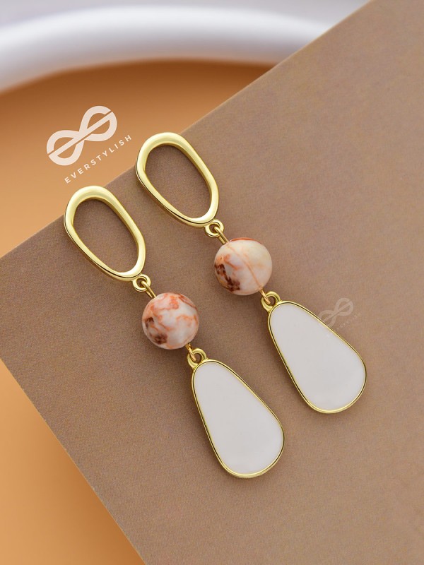 An Alluring Charm - Golden Statement Danglers