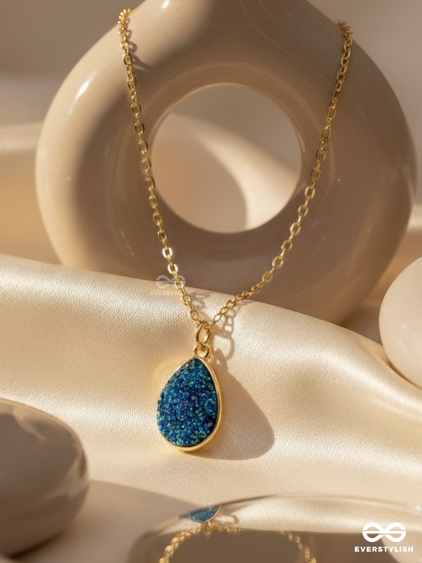 The Enticing Droplet - Embellished Golden Neckpiece