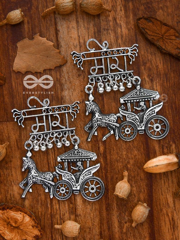 The Ethnic Statement Artwork - Oxidised Boho Earrings