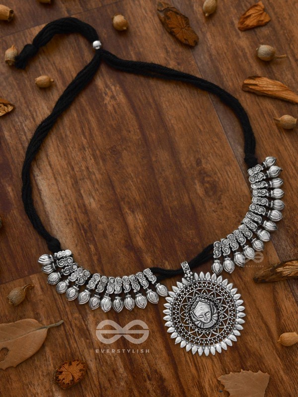 The Statement Durga Neckpiece - Oxidised Boho Collection