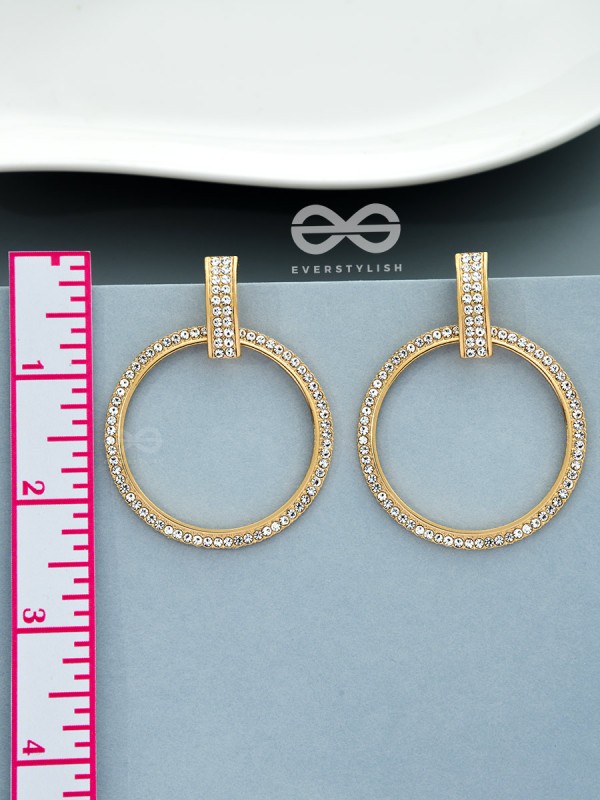 The Classy Bling - Statement Golden Earrings