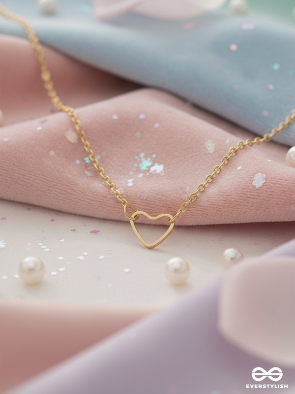 The Little Dainty Heart - Golden Neckpiece With Anti-Tarnish Coating