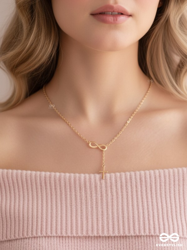 The Infinite Grace - Golden Statement Neckpiece With Anti-Tarnish Coating