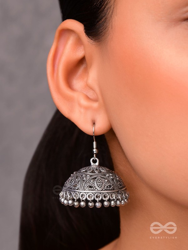The Nature Motifs - Intricate Statement Boho Jhumkas