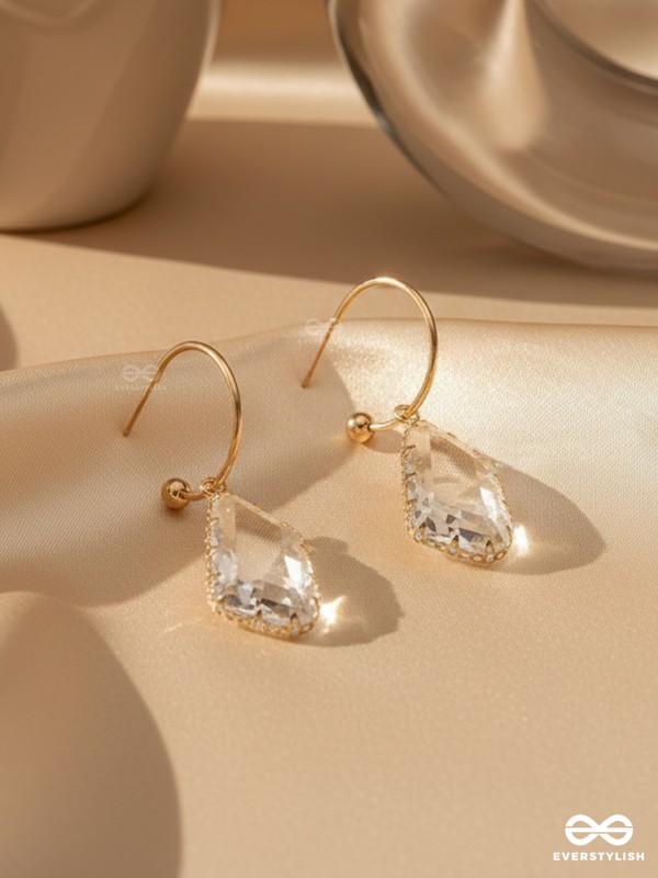 The Aqua Chique - Golden Statement Earrings