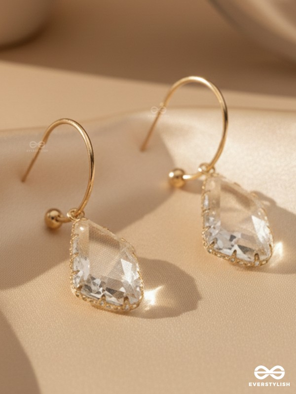 The Aqua Chique - Golden Statement Earrings