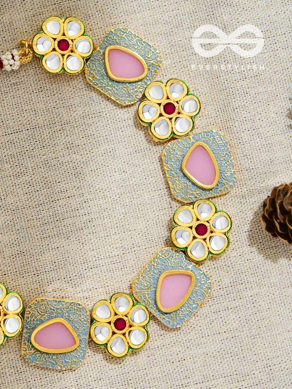 The Royal Indulgence - Statement Golden Set of Neckpiece and Earrings