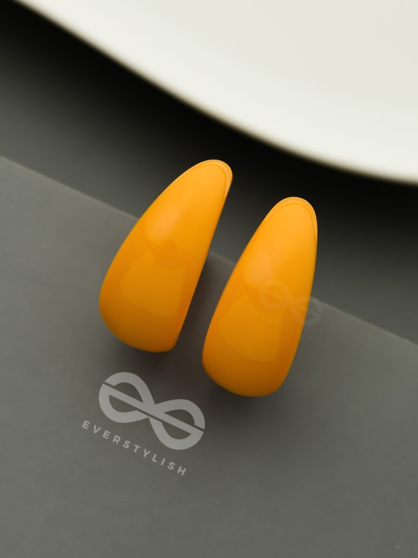 Effortlessly Classy - Statement Hoops (Mustard)