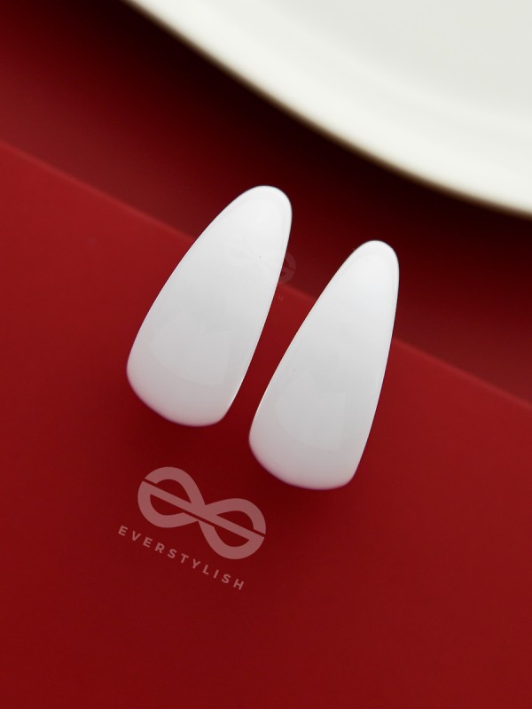 Effortlessly Classy - Statement Hoops (White)