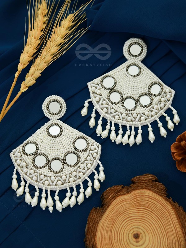 The Beaded Artistry - Statement Embroidered Earrings