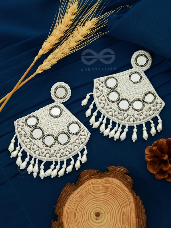 The Beaded Artistry - Statement Embroidered Earrings
