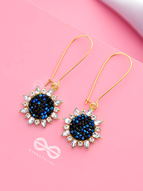 The Gleaming Sun- Dangle Earring (Oxford Blue)