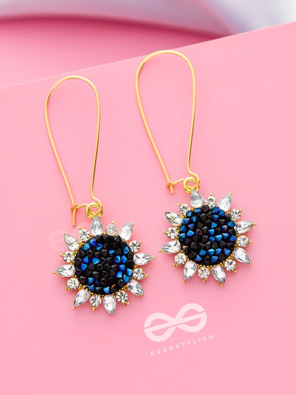 The Gleaming Sun- Dangle Earring (Oxford Blue)