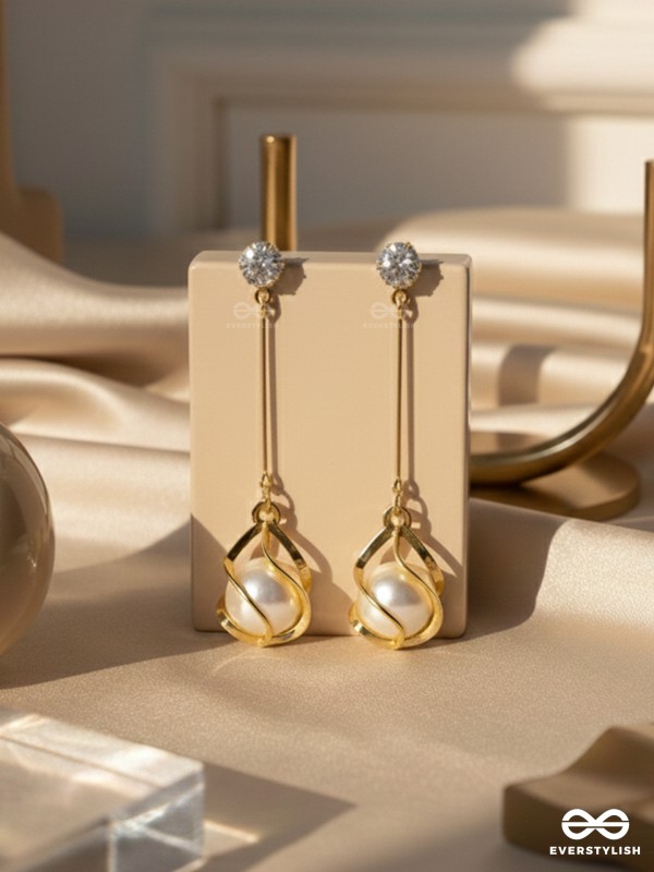 Pearl and Preciousness - Golden Danger Earrings