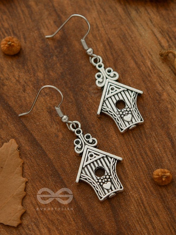 Free Bird's Bird House - Tiny Trinket Earrings