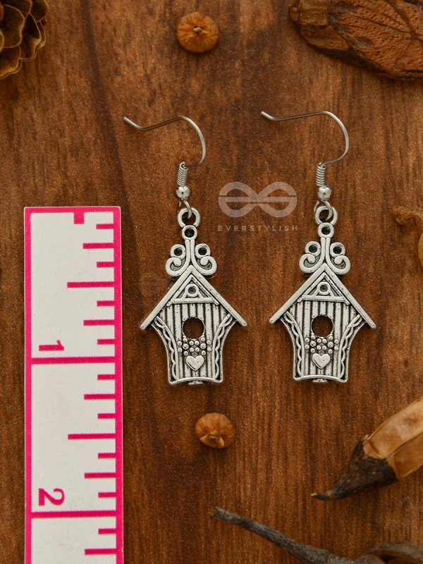 Free Bird's Bird House - Tiny Trinket Earrings