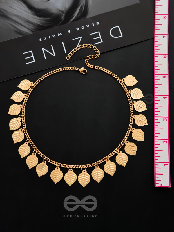 The Autumn Elegance - Golden Statement Neckpiece