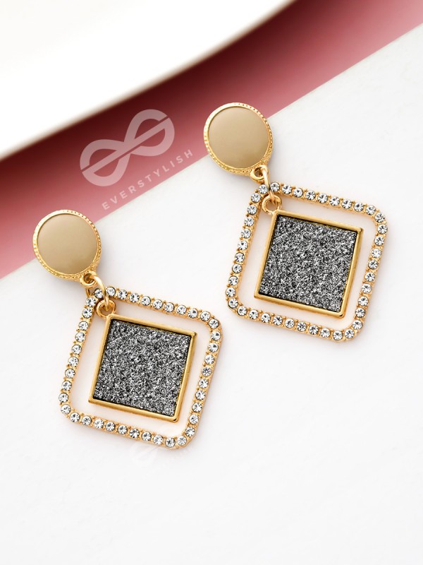 SILVER# GLAM AND GORGEOUS - STATEMENT EARRINGS