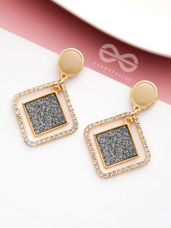 SILVER# GLAM AND GORGEOUS - STATEMENT EARRINGS