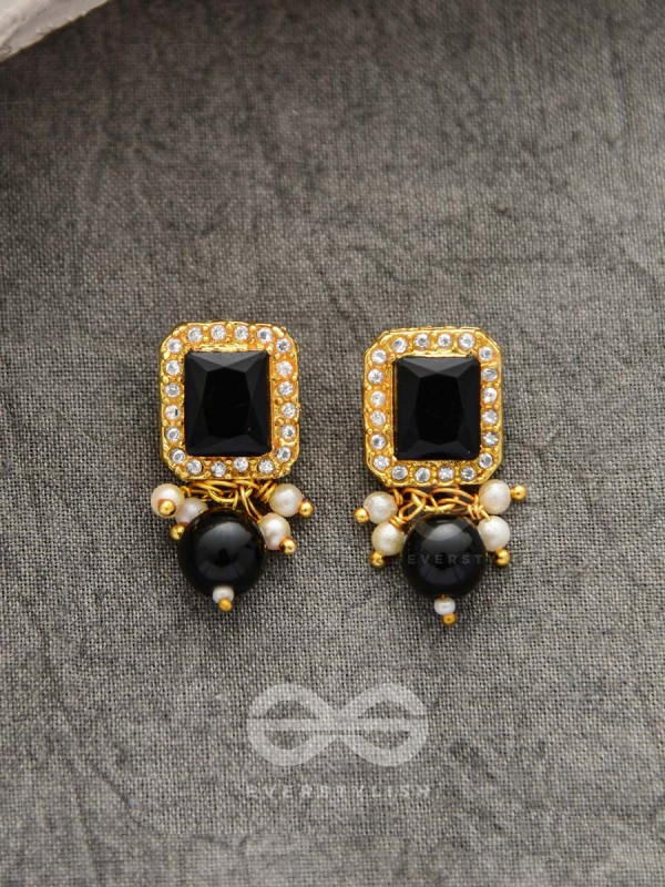 THE MYSTICAL MAGNIFICENCE - SET OF STATEMENT CHOKER AND EARRINGS (Black)