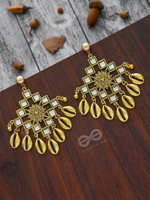 The Golden Glory- Golden Statement Earrings