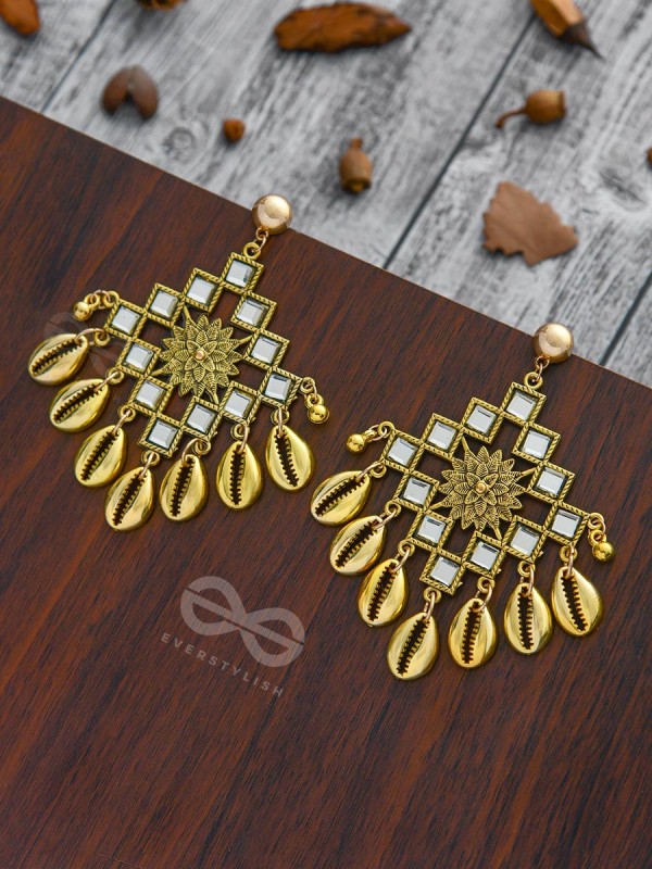 The Golden Glory- Golden Statement Earrings