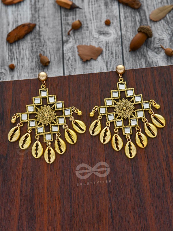 The Golden Glory- Golden Statement Earrings
