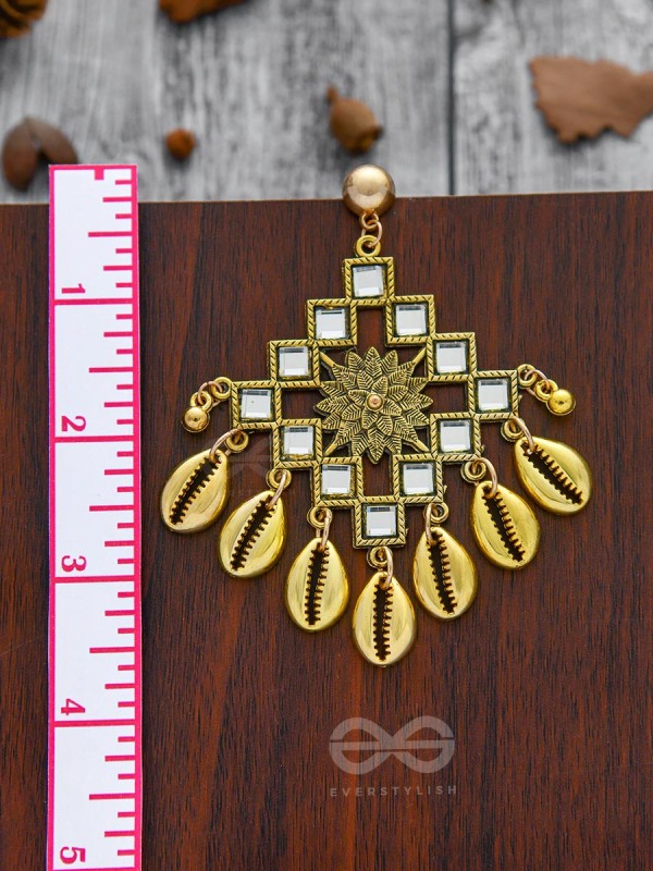 The Golden Glory- Golden Statement Earrings