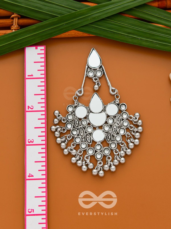 The Bohemian Edginess- Statement Mirror Earrings