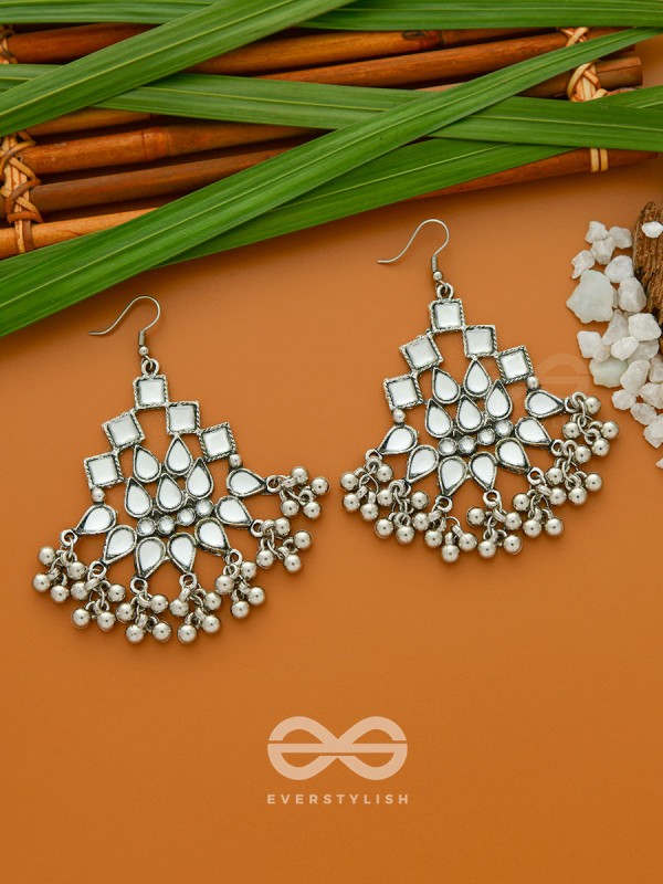 The Embellished Maze - Statement Oxidised Earrings