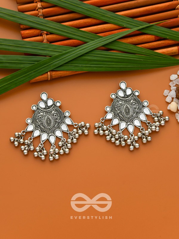 The Boho Artsy Motifs- Embellished Oxidised Earrings