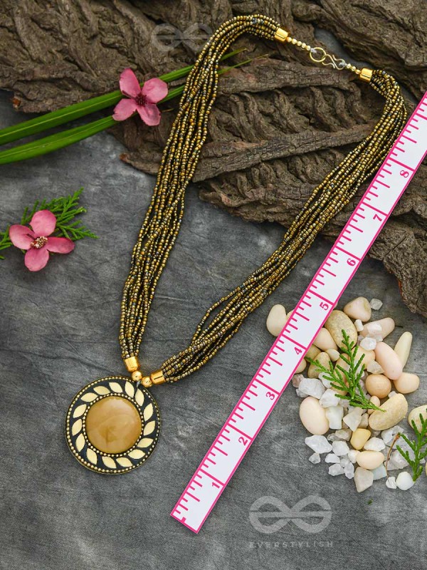 The Timeless Elegance- Beautiful Beaded Neckpiece (Dijon)