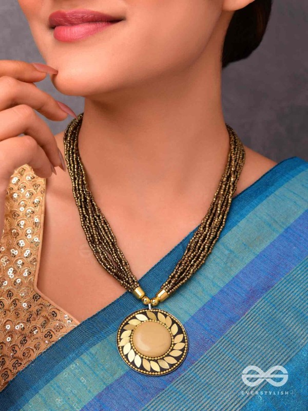 The Timeless Elegance- Beautiful Beaded Neckpiece (Dijon)