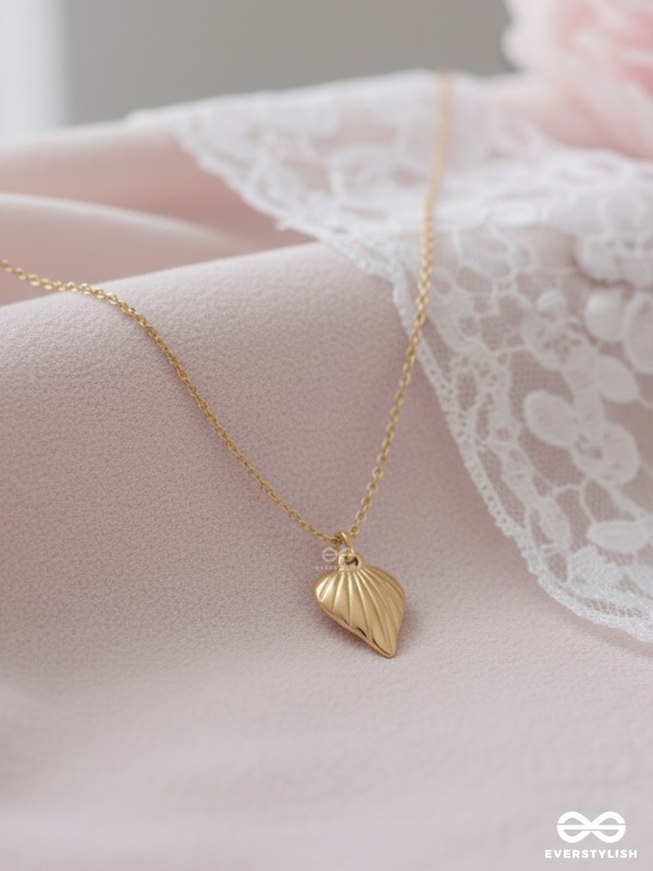 Heart Of Sea- Intricate Golden Neckpiece With Anti-Tarnish Coating 