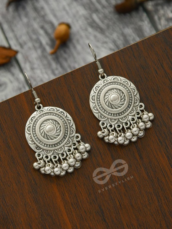 The Artsy Shields - Oxidised Boho Earrings
