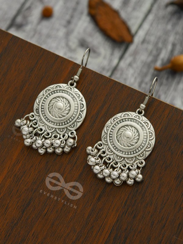 The Artsy Shields - Oxidised Boho Earrings
