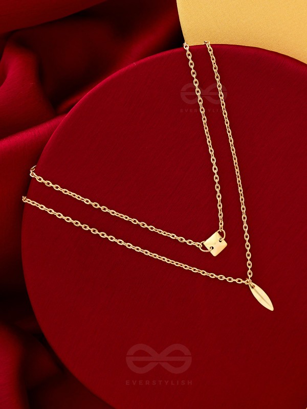 The Geometrical Charm- Statement Multiayered Neckpiece With Anti-Tarnish Coating 