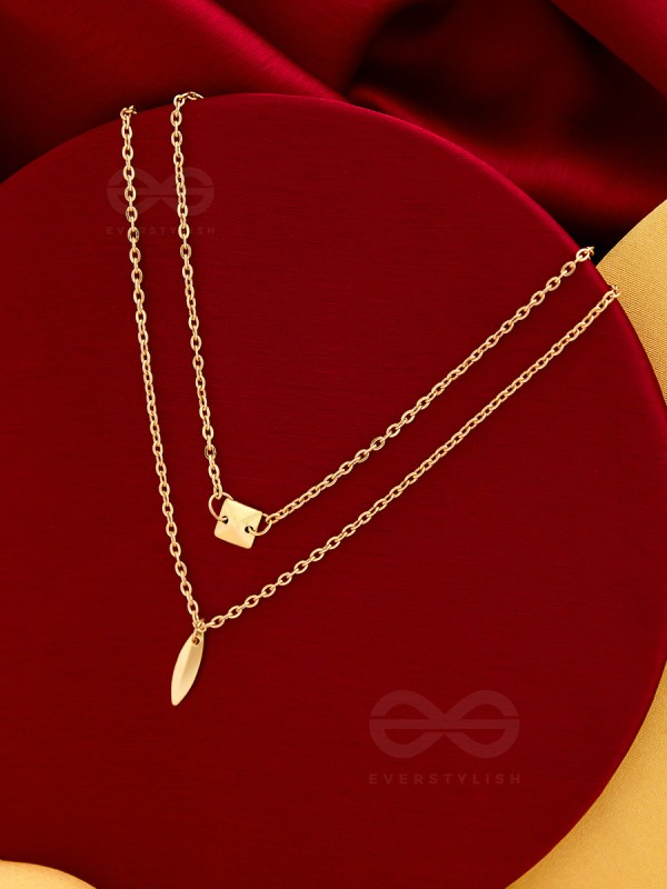 The Geometrical Charm- Statement Multiayered Neckpiece With Anti-Tarnish Coating 
