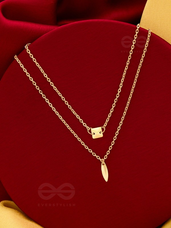 The Geometrical Charm- Statement Multiayered Neckpiece With Anti-Tarnish Coating 