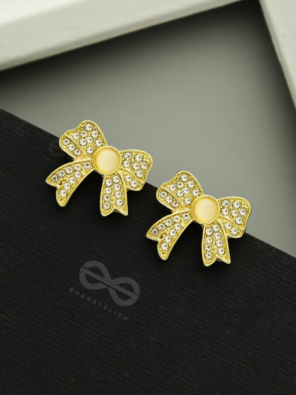 Perfect Presents- CZ and Pearls Studded Golden Earrrings