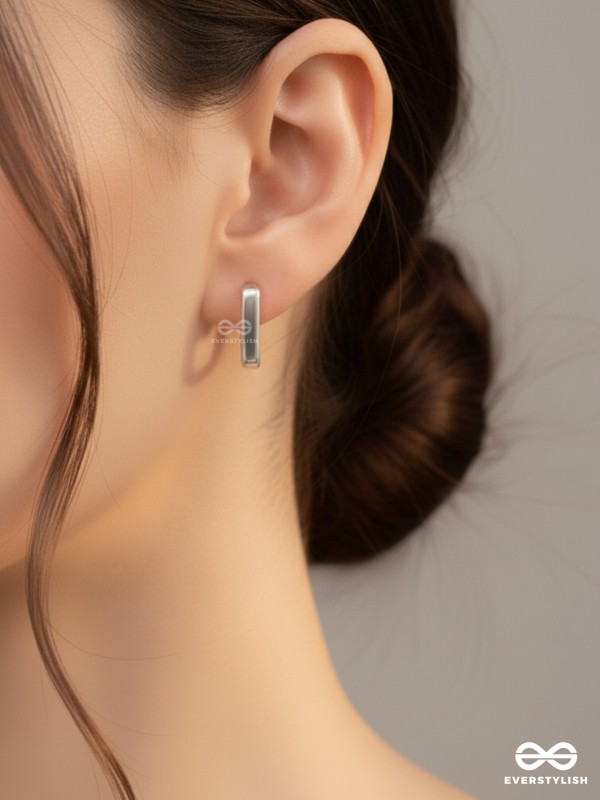 Hooked on Charm- Silver Earrings