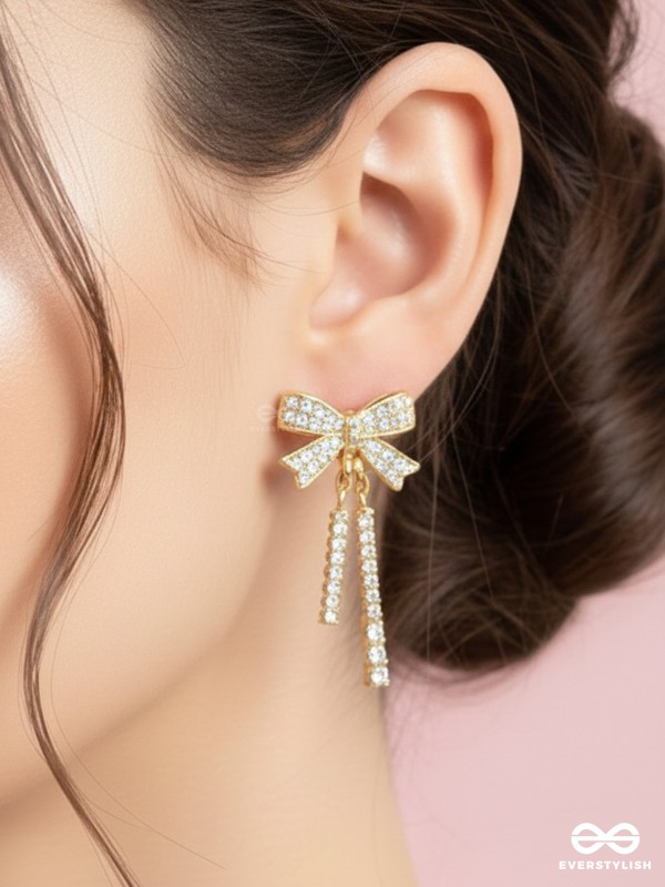 The Rockstar- Golden Rhinestones Earrings