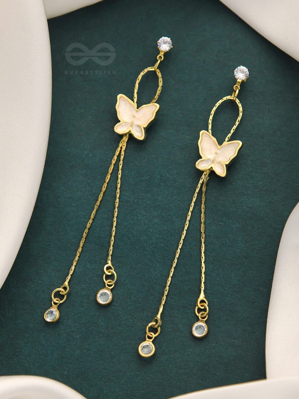 The Social Butterfly- Golden Statement Earrings