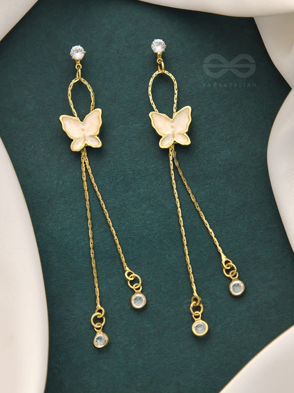 The Social Butterfly- Golden Statement Earrings