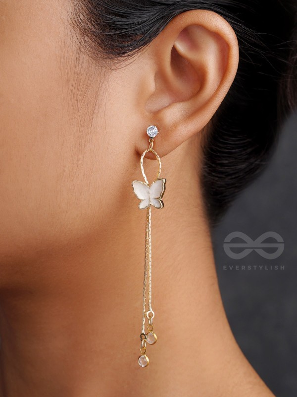 The Social Butterfly- Golden Statement Earrings