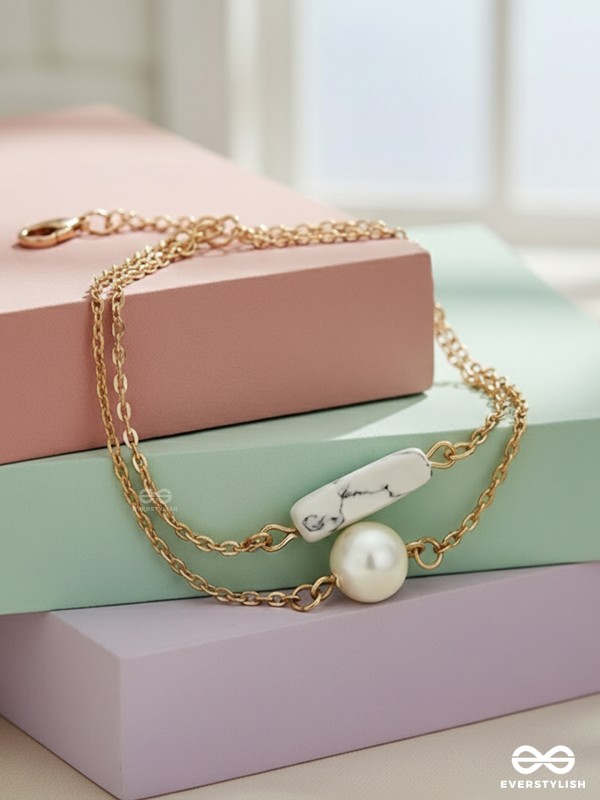 Treasures of Sea- Golden Pearl Bracelet