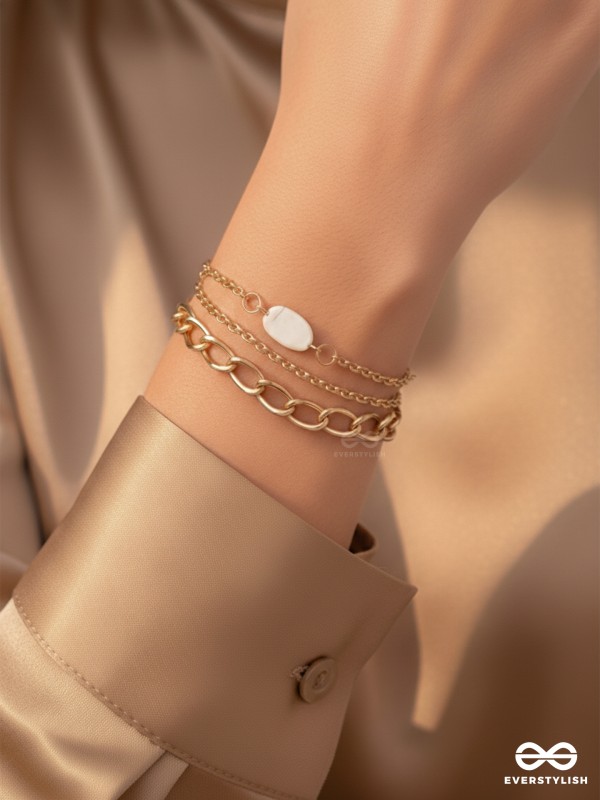 Stoned with Style- Golden Stone Bracelet