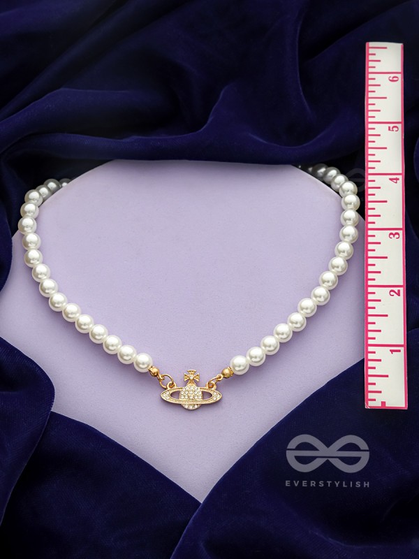 The Crown of Glory- Golden Pearl Necklace