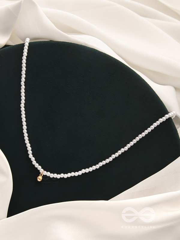 The Gold Drop- Golden Pearl Necklace