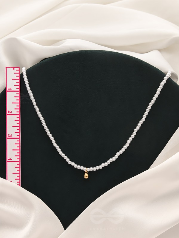 The Gold Drop- Golden Pearl Necklace
